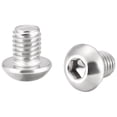 thumbnail image 1 of Tornillos de cabeza redonda hexagonal Uxcell M8 x 0.39'' de acero inoxidable 304 tono plateado 10PCS, 1 of 3