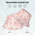 thumbnail image 2 of Fuzoiu Pig Print Reflective Bucket Hat,Outdoor Hat for Men and Women,Bucket Hat for Travel Fishing Hunting Summer Camp, 2 of 6