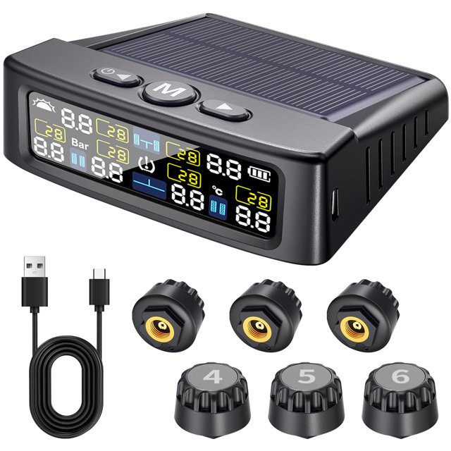 Sistema de control de presión de neumáticos LETOURWM M12-3 con 6 sensores