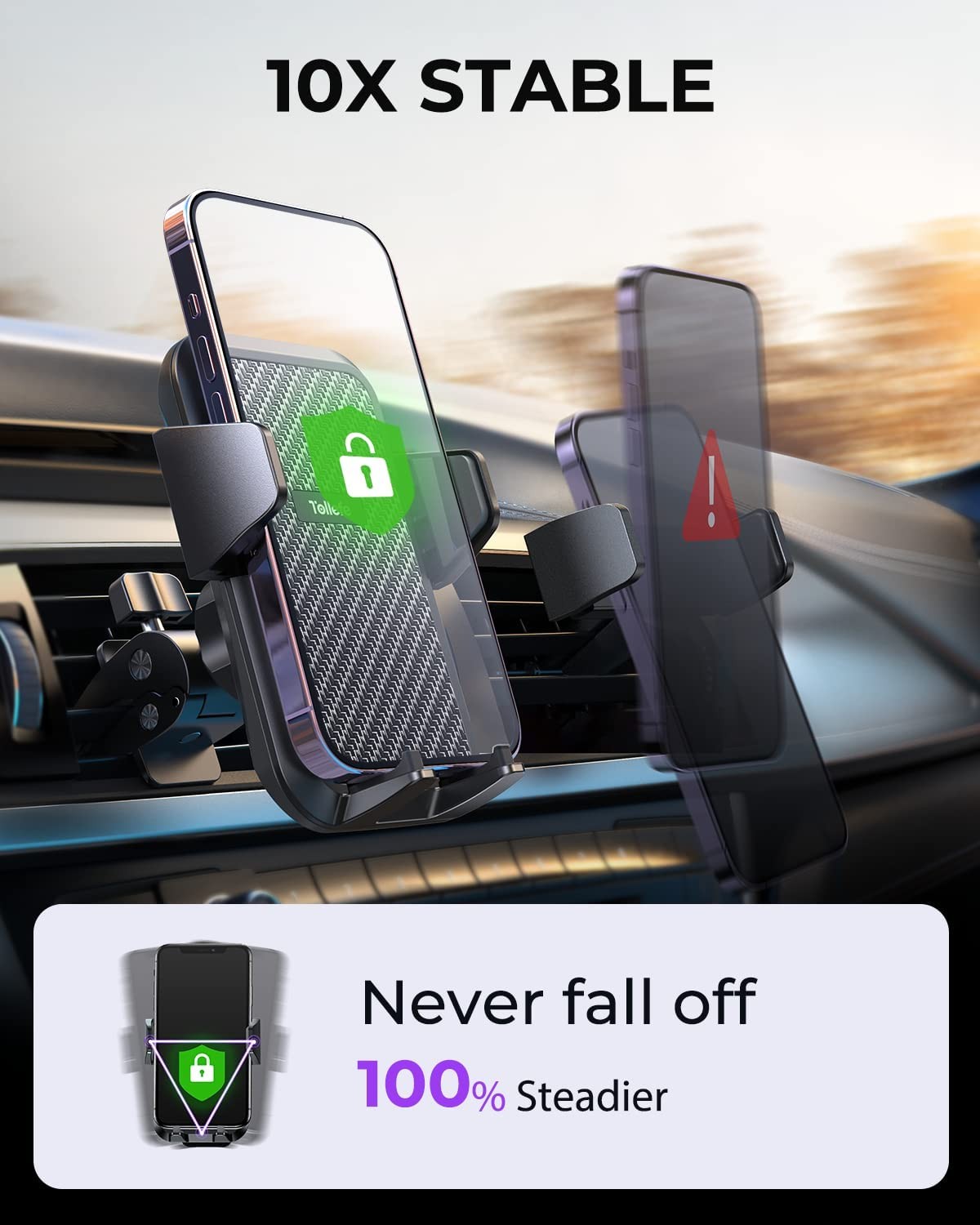 Tollefe Air Vent Car Phone Holder Mount, 360° Rotation photo 3