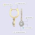 thumbnail image 2 of Diamond Dangle Earring | 10 Carat IGI Certified Pear Shape Lab Grown Diamond Dangle | 14K in Yellow Gold | Lyra Halo Lab Diamond Earrings | Prong Setting | FG-VS1-VS2 Quality | Friendly Diamonds, 2 of 6