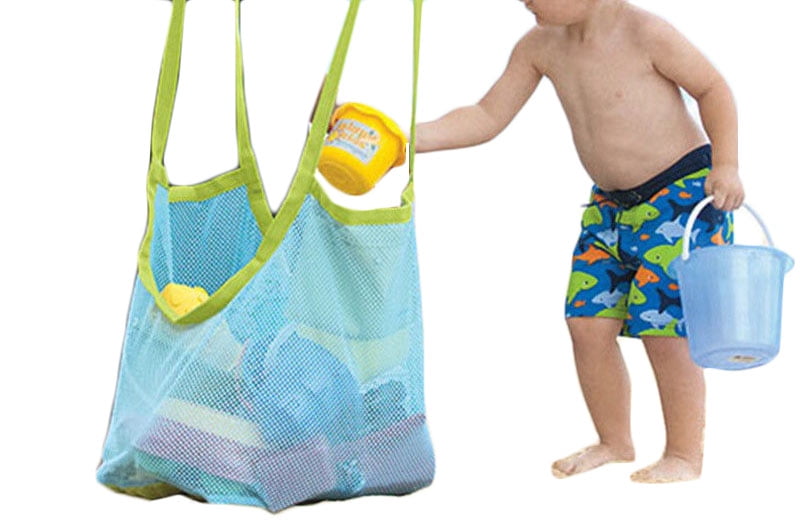 1PCS Children Sand Away Beach Carrying Mesh Bag Toys Swimming Pool Tote Storage Bags 