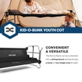 thumbnail image 3 of Disc-O-Bed Youth Double Cot Kid-O-Bunk w/ 200 Pound Capacity & Carry Bags, Black, 3 of 9