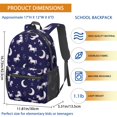 thumbnail image 3 of Unicorn and Moon Blue Pattern 17" School Backpacks for Teens,Waterproof Oxford Fabric,S-Shape Padded Straps for School,Travel,Hiking,Camping, 3 of 6