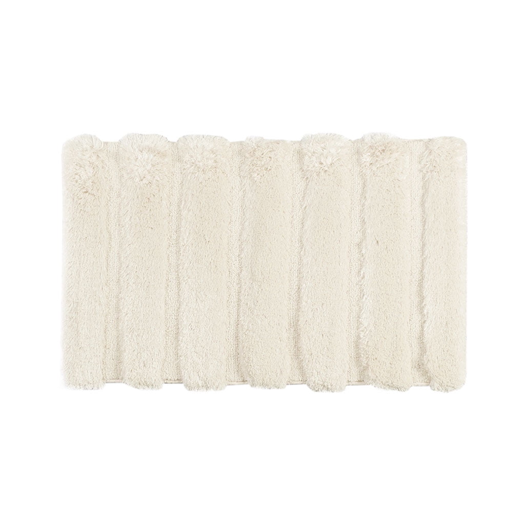 MAYEERTY Shag Bath Rug, Non Slip Bath Mat for Bathroom, 21"x34", Wheat, Machine Wash