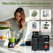 LVYUAN 2000 Watts Voltage Converter 110V to 220V / 220V to 110V Power Converter Step Up & Down Transformer