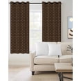 thumbnail image 2 of Dark Brown Rattan Blackout Curtains for Bedroom/Living Room, Thermal Insulated Kitchen Curtains, Vintage Abstract Wicker Texture Grommet Darkening Window Treatment Drapes 52"x72"x2, 2 of 8