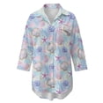 thumbnail image 4 of Xoenoiee Starfish Seashell Conch Coral Print Bathing Suit Cover Up for Women Lightweight Swimsuit Coverup Dress Long Sleeve Button Shirt Beach Cover Ups Summer Vacation Outfit, Size XL, 4 of 7
