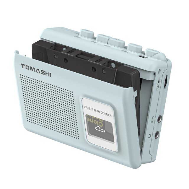 Reproductor de casetes portátil TOMASHI Walkman con altavoz y micrófono