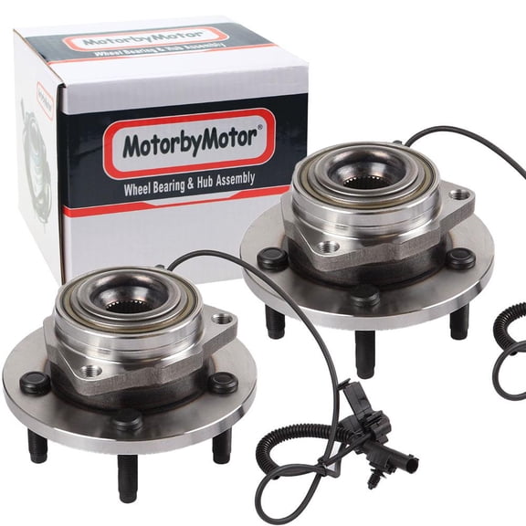 MotorbyMotor 2pcs Front Wheel Hub & Bearing Assembly Fits for 2005-2010 Dodge Dakota, 2006-2008 Mitsubish Raider, 2011 Ram Dakota Wheel Bearing w/5 Lugs, w/ABS-513229