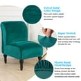 thumbnail image 4 of CJC Velvet Accent Chair Cover, Stretch Armless Chair Cover Slipper Chair Slipcover Furniture Protector with Elastic Bottom (Emerald Green), 4 of 7