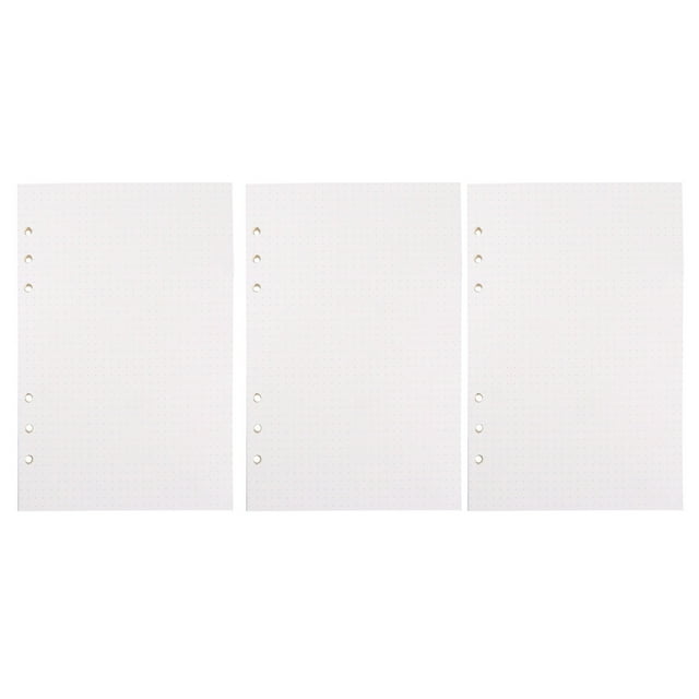 135 hojas punteadas A5 Hojas sueltas Papel de repuesto Cuadernos de repuesto para cuadernos Papeles de relleno para cuadernos para diarios de tiendas escolares (Patrón de puntos)