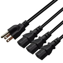 Strhowill NEMA 5-15P to 3X C13 - C13 Y-Cable, Power Cord Y Splitter Cable - Power 3 devices,American 3 pole plug to 3 C13 Computer Power Splitter Cord