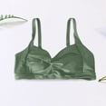thumbnail image 2 of DHFJKG String Bikini Tops For Women Bathing Suit Swim Ruched Bikini Top With Adjustable Straps Solid Color Trendy Beachwear, 2 of 4