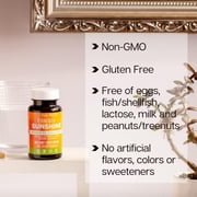 Basic Health Brands Happy Sunshine Vitamin D3 Supplement 2000 IU, Immune & Bone Support - 30 Count