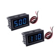 thumbnail image 1 of Mini voltímetro CrocSee DC 5-120 V, pantalla digital LED azul, 1 of 7