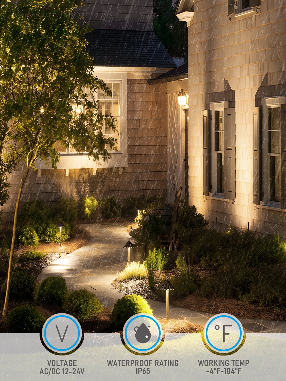 12 Pack 5CCT LED Pathway Landscape Lights, Low Voltage, 1800K/2700K/3000K/4000K/5000K, 12-24V AC/DC, IP65 Waterproof, Oil Rubbed Bronze, Aluminum