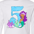 thumbnail image 4 of Inktastic Fifth Birthday Mermaid Long Sleeve Youth T-Shirt, 4 of 5