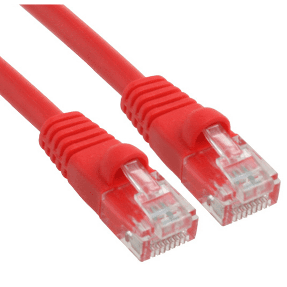 1ft  Molded UTP Cat6 Network Cable - Red