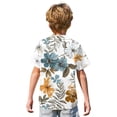 thumbnail image 5 of Abcomgle Hawaiian Shirt for Boys 5 6 Button Down Short Sleeve Boys Summer Shirts Tropical Palm Tree Print Beach Boys Shirts,Light Gray,5-6Years, 5 of 5