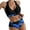 Blue, variant on Tankini Swimsuits For Women,Women's Underwire Bikini Floral High Leg Bikini Set V-Wired Two Piece Swimsuit Bathing Suit Blue,XL
