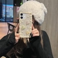 thumbnail image 2 of Compatible with iPhone 11 Love Case, Cute 3D Love Heart, Sparkling Pearls, Unique Wavy Frame, Shockproof Protective Phone Case for Women and Girls (White), 2 of 12