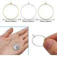 thumbnail image 2 of 300PCS 25mm Round Earrings Hoop Hypoallergenic Hoops Wine Rings Beading Hoop for Women DIY Craft Dangle Hoop Earrings Making Halloween Thanksgiving Party Favors(Gold,Silver,K Gold), 2 of 4