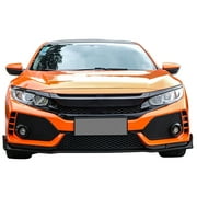 Ikon Motorsports Front Bumper Cover Fits 16-21 Honda Civic Type-R Unpainted Black PP
