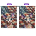 thumbnail image 2 of Patriotic Sphynx Stained Glass Portrait American Flag House Flag 28x40in Double Sided Cat Lover Kitten Owner Gifts Idea Outdoor Decor - 01010, 2 of 5