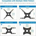 thumbnail image 6 of Full Motion TV Monitor Wall Mount for Most 14-55 inch Flat Curved Screen TVs & Monitors Up to 110lbs, Max VESA 400x400mm, 6 of 8