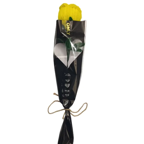 Faux Rose,Artificial Flowers Handmade Rose,Room Décor,Home Décor,Anniversary Gifts,Holiday Gifts,Mothers Day Gifts,Birthday Gifts,Teacher Gifts-1 Yellow Rose Packaged