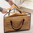 thumbnail image 6 of Clothes Hanger Organizer Holder for Space Saving,18.1" Hanger Triangle Storage Bag with Handles for Closet Tidier Laundry Rooms Wardrobe Drying Rack,Waterproof Container(Clear), 6 of 6