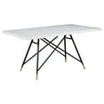 thumbnail image 2 of Coaster Gabrielle Marble Top Rectangular Dining Table in White and Black, 2 of 8
