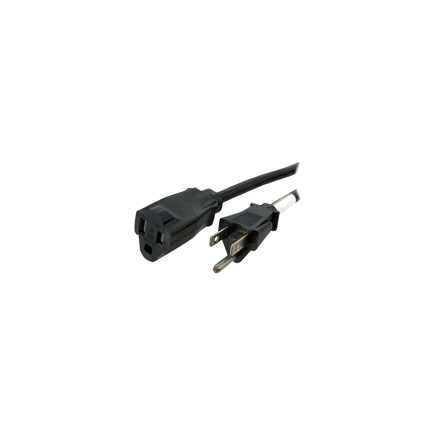 StarTech 10' 14 AWG Power Cord Extension Black PAC1011410