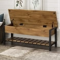 thumbnail image 2 of Walker Edison B48PCSBBW Park City Banc de Rangement Moderne de Style Ferme 48 Pouces - Barnwood, 2 of 5