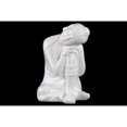 thumbnail image 1 of Ceramic Sitting Buddha Figurine With Rounded Ushnisha, Glossy White, 1 of 1