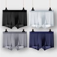 thumbnail image 1 of 4 calzoncillos bóxer de seda helada para hombre, sexys y transparentes, sin marcas., 1 of 3