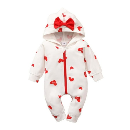 

Giftesty Rompers for Girls Toddler Kid Baby Girl Short Sleeve Zipper Hooded Casual Long Romper Cute Romper