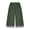 Army Green, variant on CHGBMOK Womens Cotton Linen Striped Shorts Elastic Waisted Knee Length Short Pants Summer Casual Short Pants with Pockets