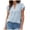 Sky Blue, variant on Lixiuxyad Womens Casual Solid T Shirt V Neck Short Sleeve Top Blouse Summer Tee Shirts,Black L