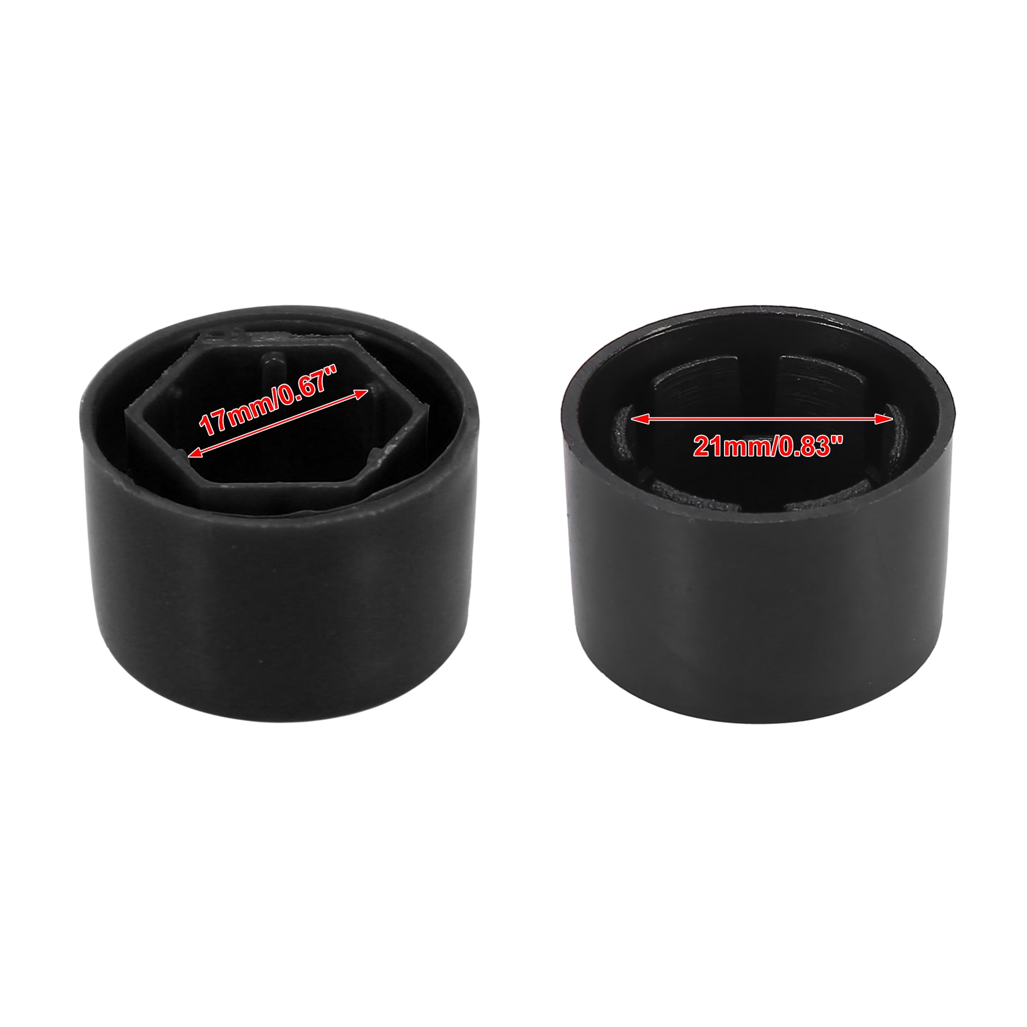 Unique Bargains 17mm Hexagon 21mm Round Wheel Lock Lug Bolt Nut Cover Cap for VW