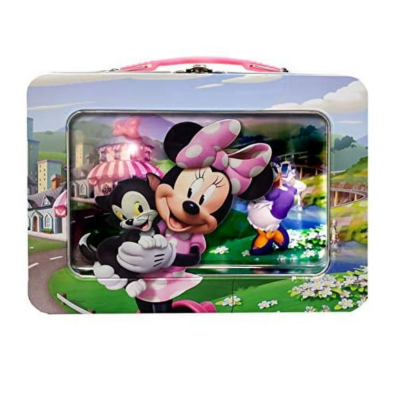 Disney Minnie XL Tin Lunchbox with Window, Gold