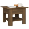 thumbnail image 3 of vidaXL Coffee Table Brown Oak 55x55x42 cm Engineered Wood, 3 of 4