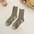 thumbnail image 3 of harmtty Dotted Yarn Pattern Socks Women Cotton Blend Socks Women Cotton Blend Mid-calf Socks Dotted Yarn Pattern Soft Skin-friendly Warm Color Solid Color Brown, 3 of 8