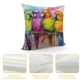thumbnail image 4 of Creowell Funny Parrots Square Throw Pillow Cover, Watercolor Tropical Nature Decorative Pillow Case Home Decor  Pillowcase,Cute Birds Pillow Cover, 4 of 5