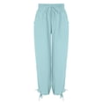 thumbnail image 2 of Women's High Waist Cargo Sweatpants with Multiple Pockets Comfortable Loose Fit Wide Leg Casual Pants, 2 of 8