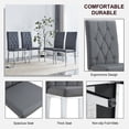 thumbnail image 5 of Miekor Furniture 8 piece set of gray armless dining chairs brings a touch of elegance and mystery to the dining area with its deep gray tone 73602, 5 of 16