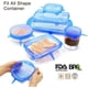 thumbnail image 3 of Tapas elásticas de silicona, tapas reutilizables para contenedores de residuos cero para varios contenedores, silicona de grado alimenticio, sin BPA, no tóxicas, resistentes al calor, con sello, 3 of 7