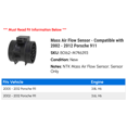 thumbnail image 2 of Mass Air Flow Sensor - Compatible with 2002 - 2012 Porsche 911 2003 2004 2005 2006 2007 2008 2009 2010 2011, 2 of 2