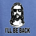 thumbnail image 5 of Wild Bobby Jesus: Ill Be Back Inspirational/Christian Unisex Crewneck Graphic Sweatshirt, Vintage Heather Blue, XX-Large, 5 of 5